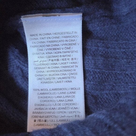 Cable Knit Crewneck sweater navy GANT - Picture 7 of 7